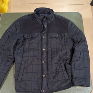 Vintage Tommy Hilfiger Blue Puffer Jacket with Quilted Design